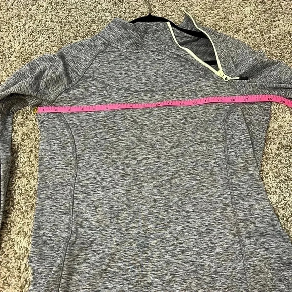 Eddie Bauer asymmetrical zip neckline pullover Heathered gray size women’s large - Picture 3 of 9